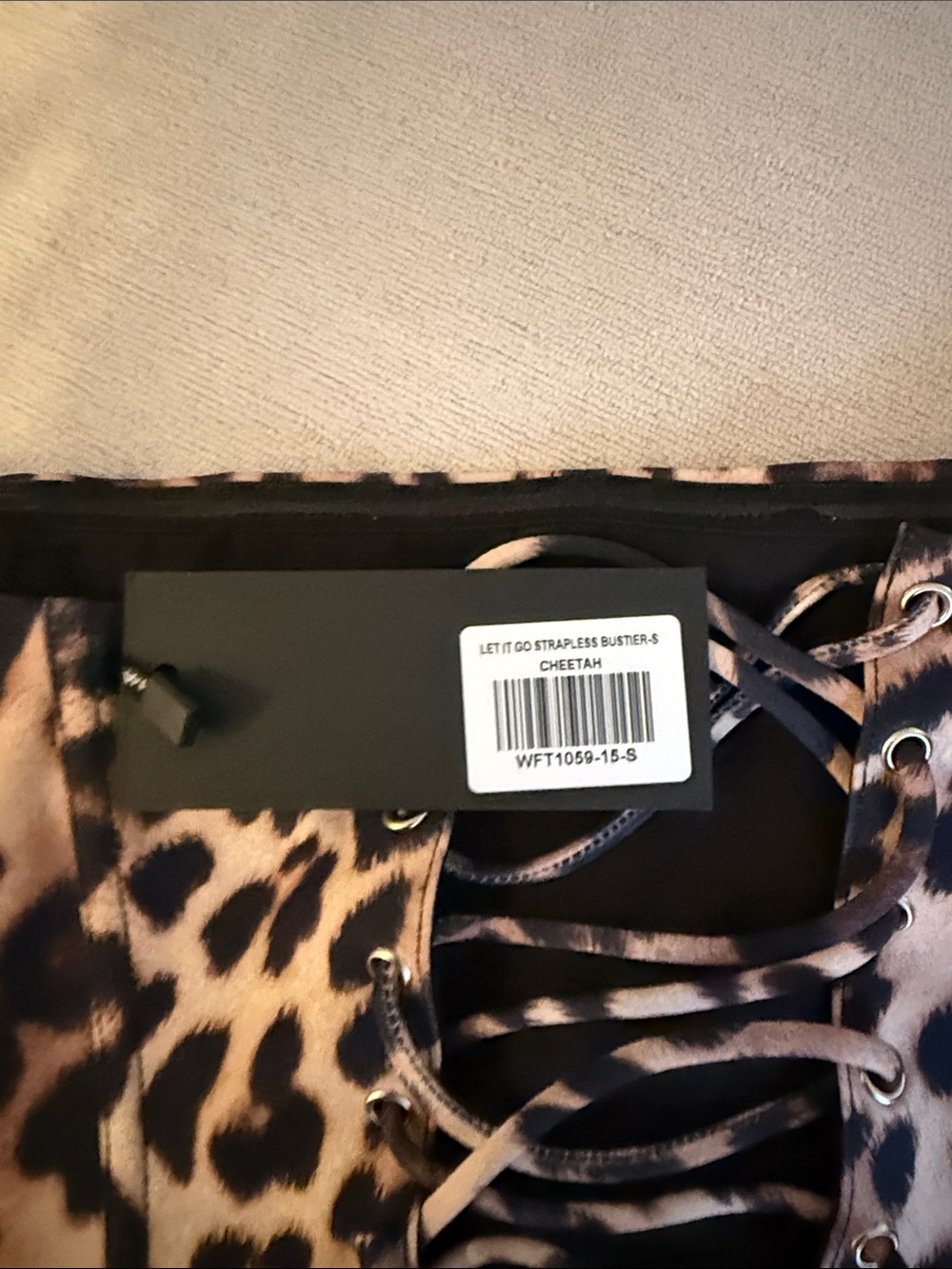 White fox corset – Leopard size S paid $60 - Picture 4 of 5